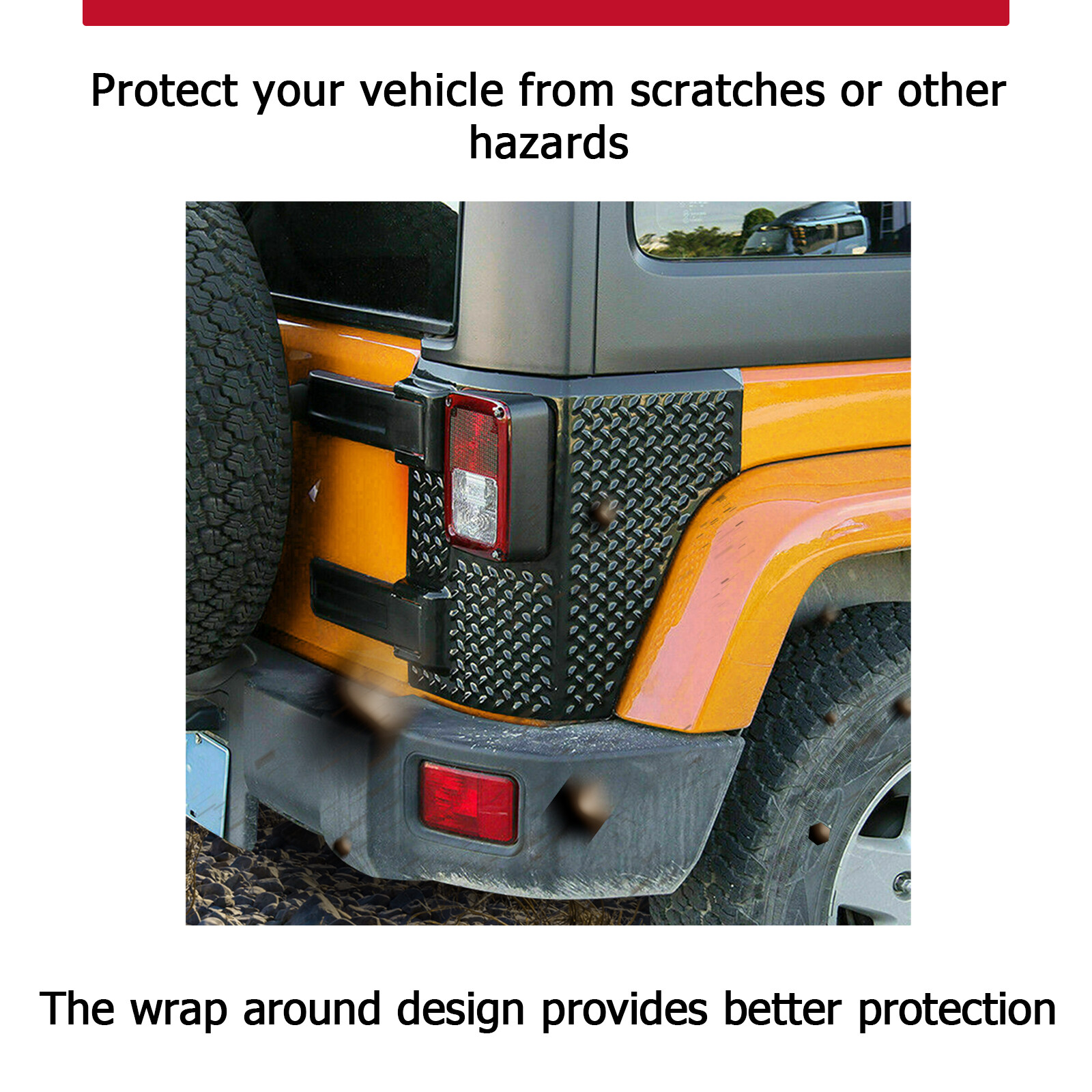 Rear Corner Guard Body Armor Tail light Cover for Jeep Wrangler JK JKU 2007-2018