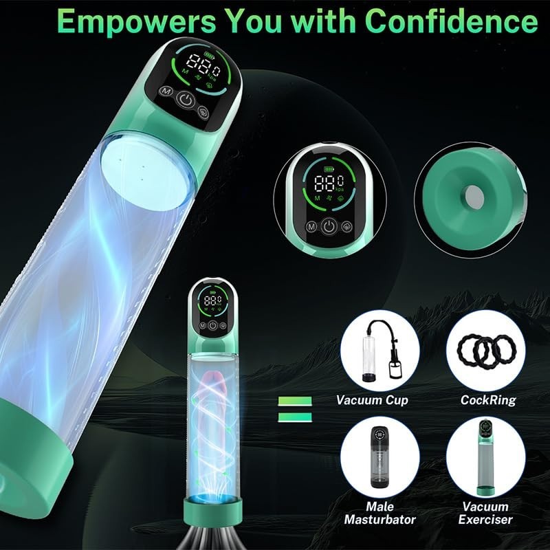 Vacuum Electric Penis Pump Digital rechargeable Male Men Penis Enlarger Growth