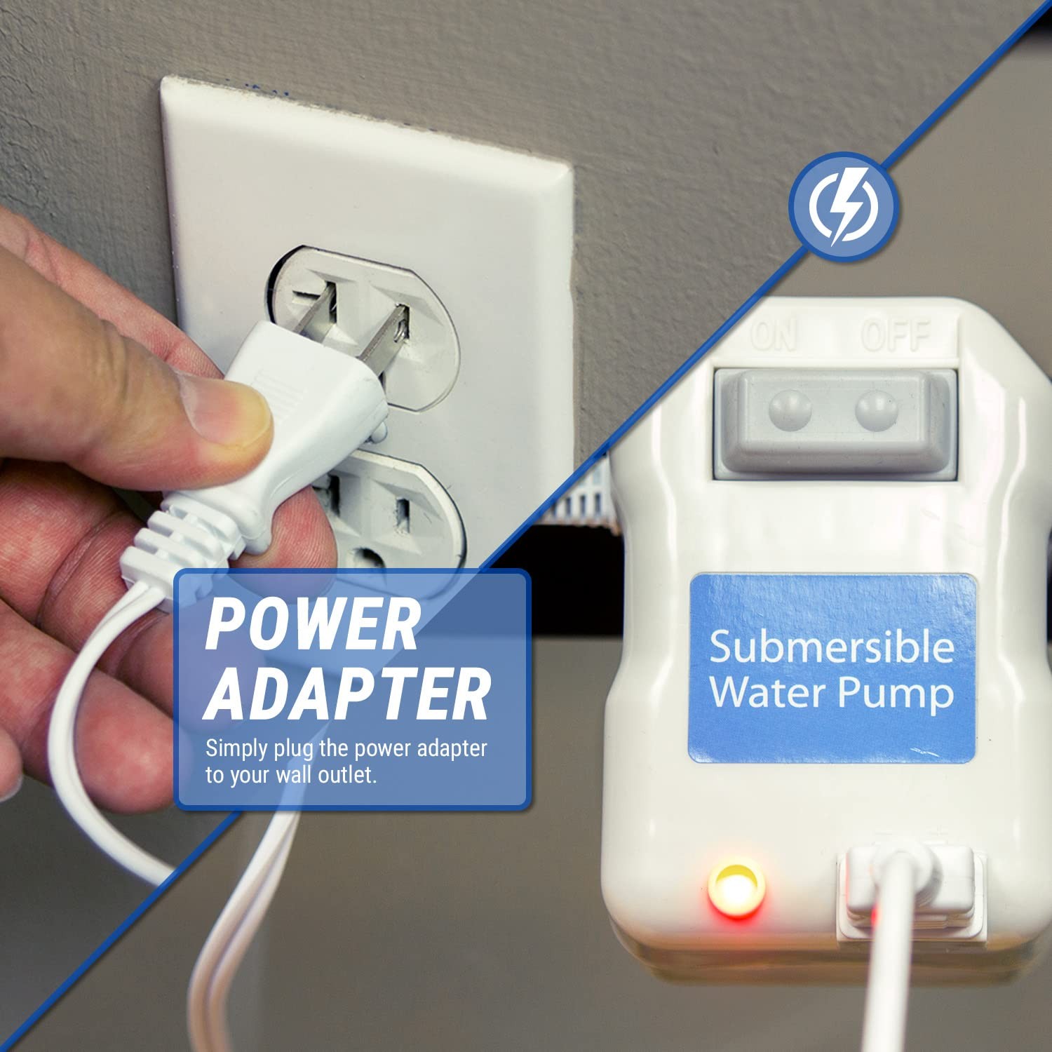 12v Submersible Fish Tank Water Pump W/ 10ft Discharge Hose And Filtered Mesh In