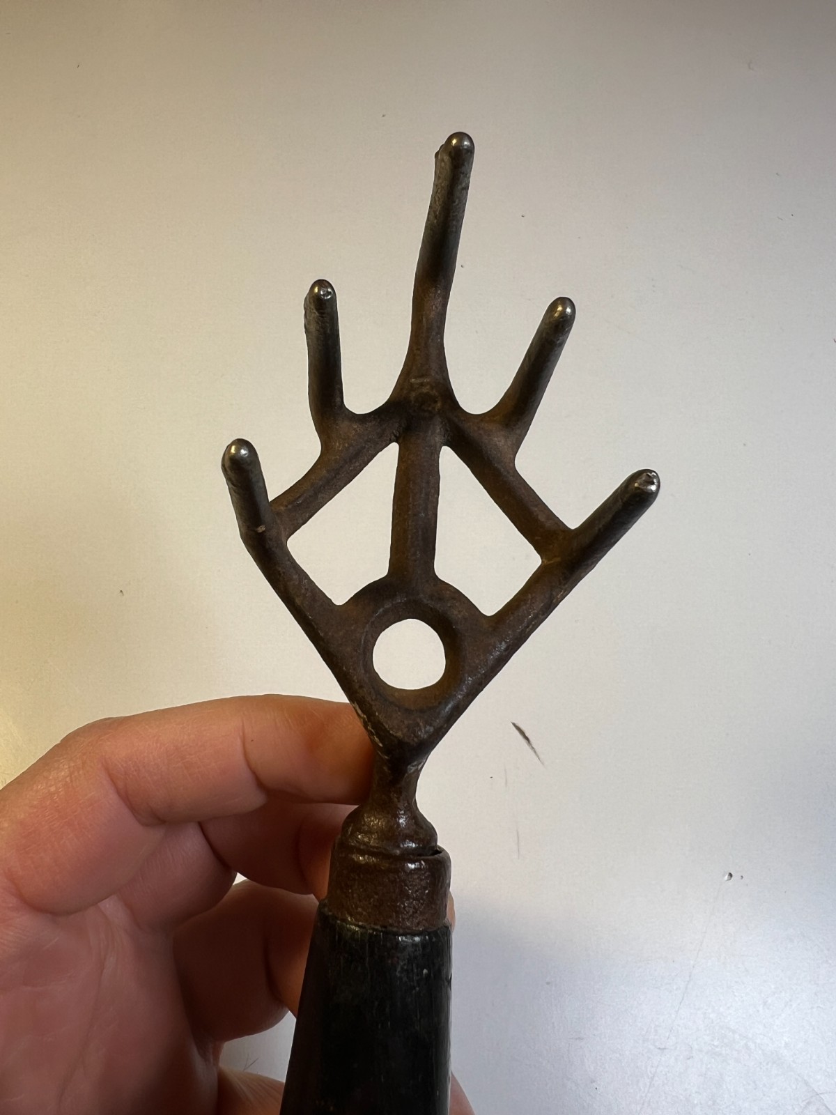 Antique 1800s Hand Cultivator Root Asparagus Fork Hand Forged Iron Garden Tool