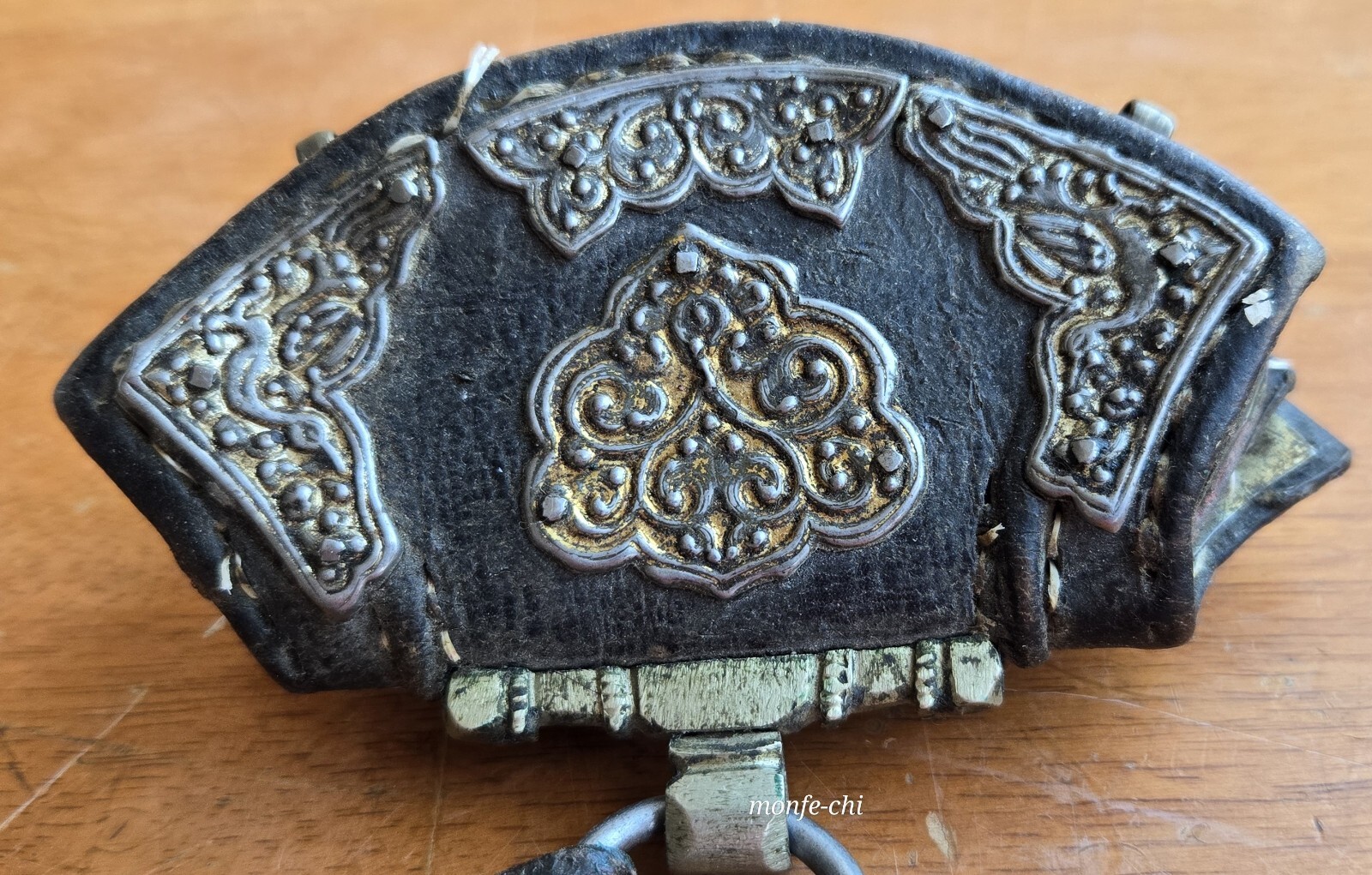 Antique Tibetan Flint Pouch Mechag Chuckmuck Case Tibet Beads