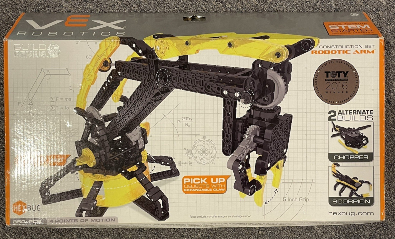 HEXBUG VEX Robotic Arm Construction Kit STEM New In Package - Factory Sealed