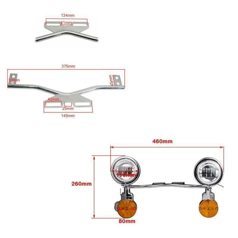 7" LED Headlight + Passing Lights Bar For Honda VTX1300C VTX1800C VTX 1800 N