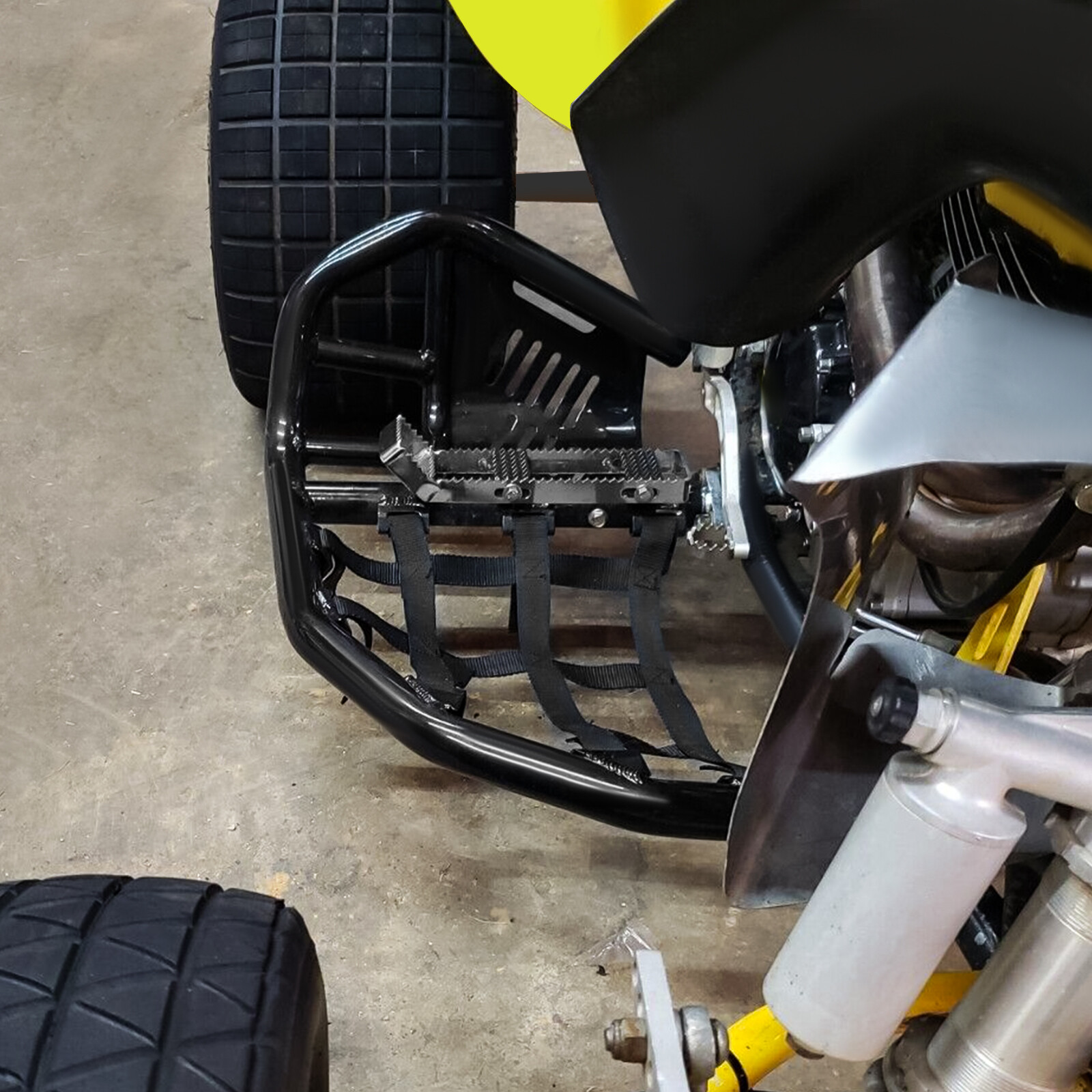 For Honda Sportrax 400 TRX 400EX 400X Nerf Bars Pro Peg Black Bars Black Nets