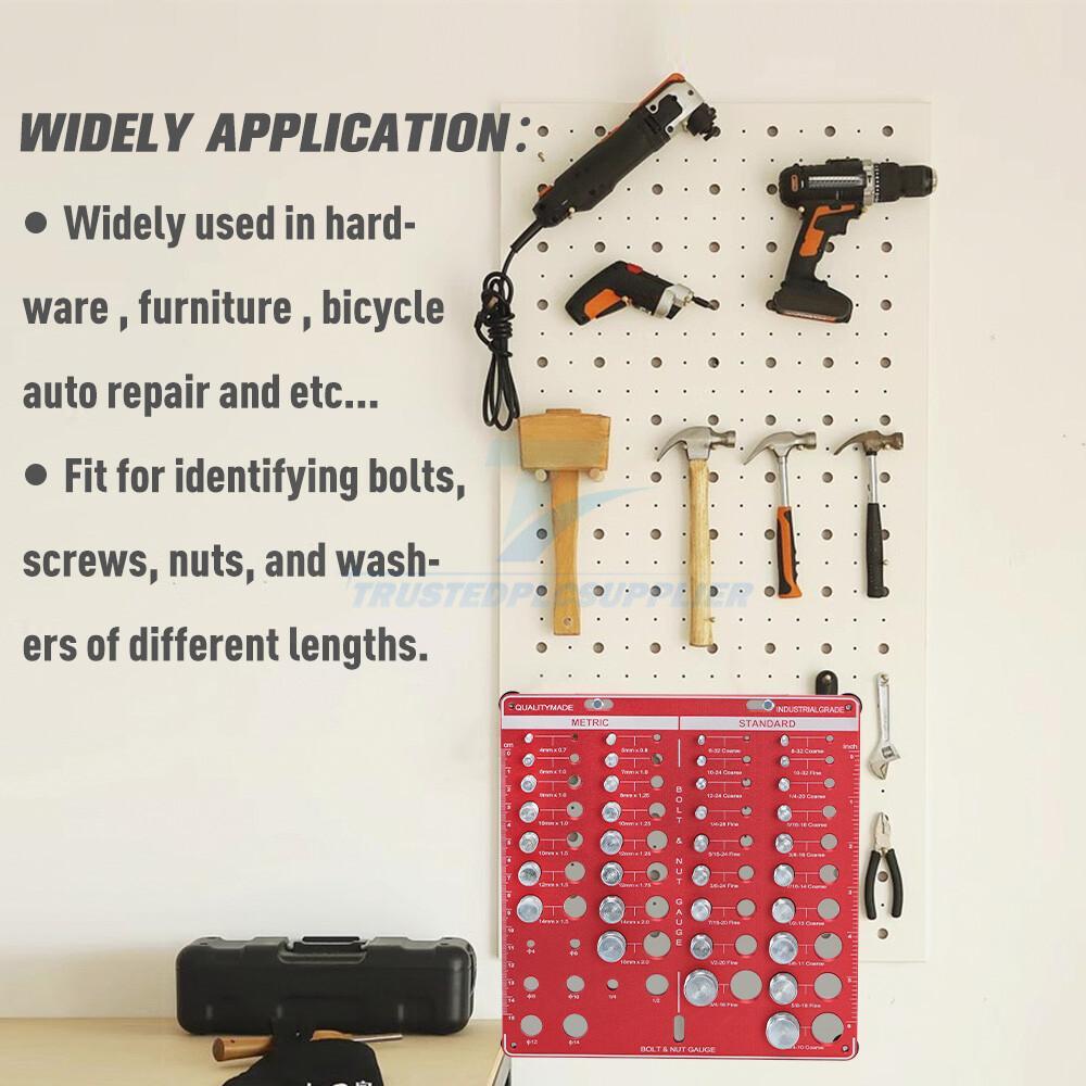 34 Standard and Metric Nut and Bolt Thread Checker Bolt and Nut Identifier Gauge