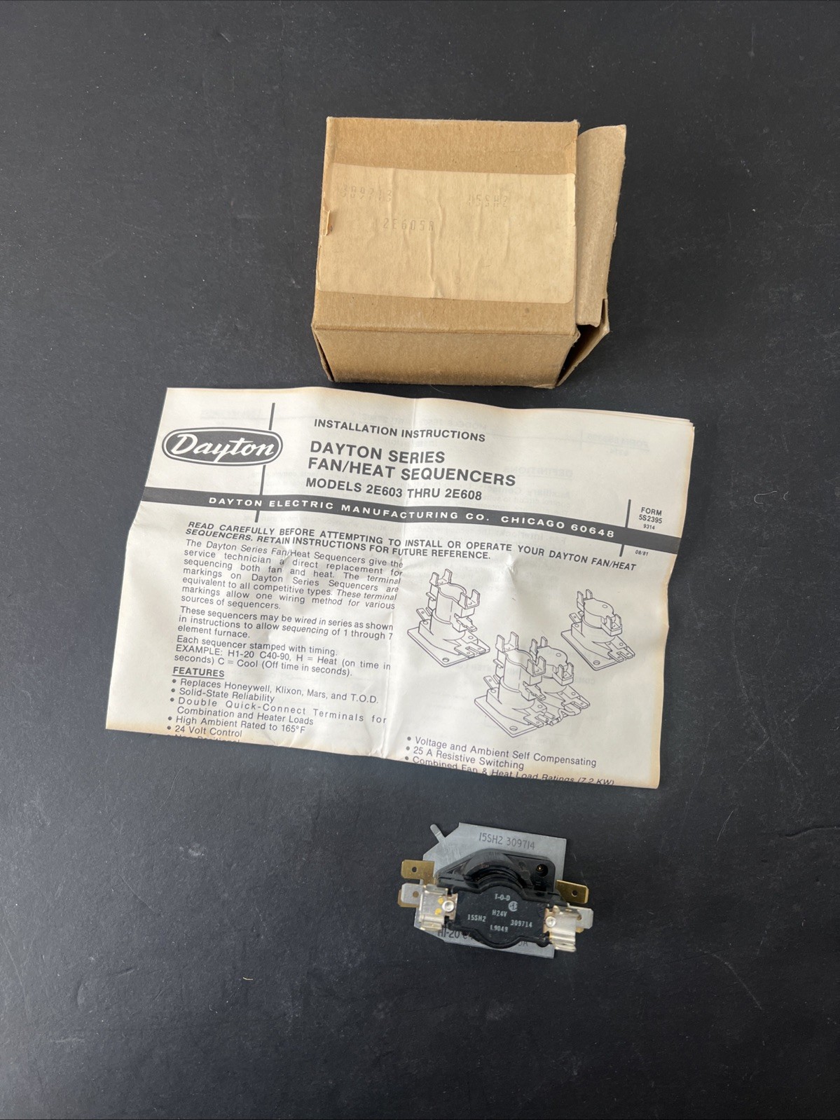 Dayton 15SH2 309714 HI-20 C40-110 2E605A Fan HEAT CONTROL SEQUENCER