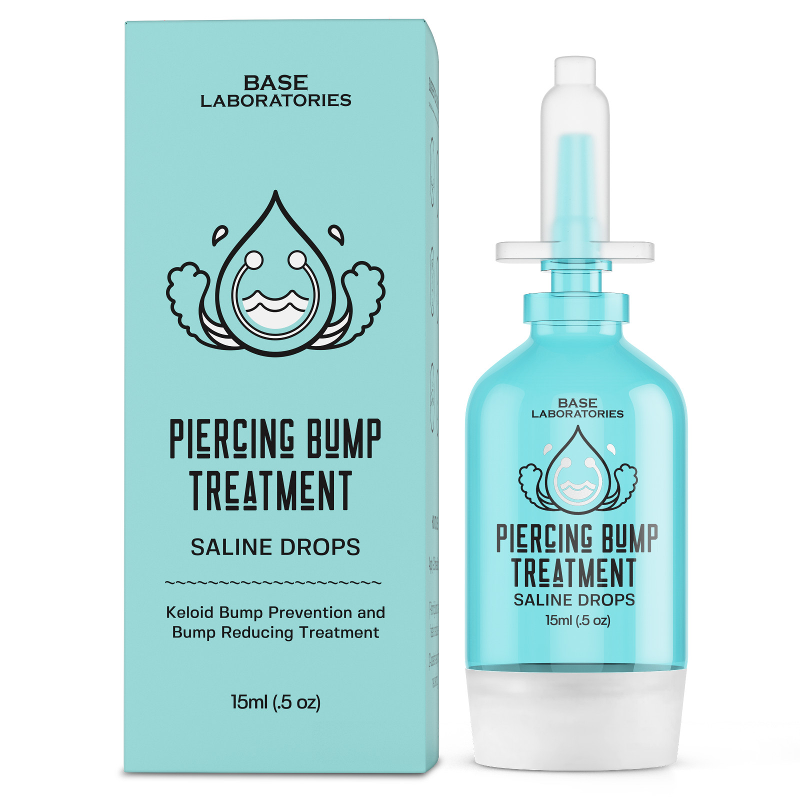Base Labs Piercing Bump Treatment Saline Drops | Keloid Removal Drops | 15ml