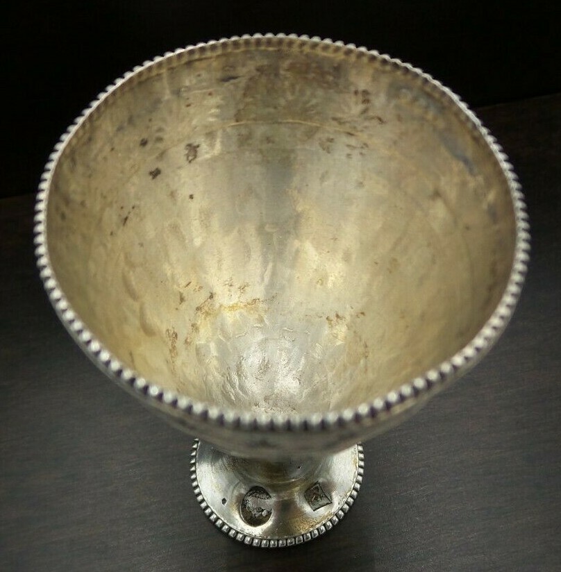 Beautiful Antique Pre-1916 Egyptian Hand Made 800 Silver Cup / Chalice