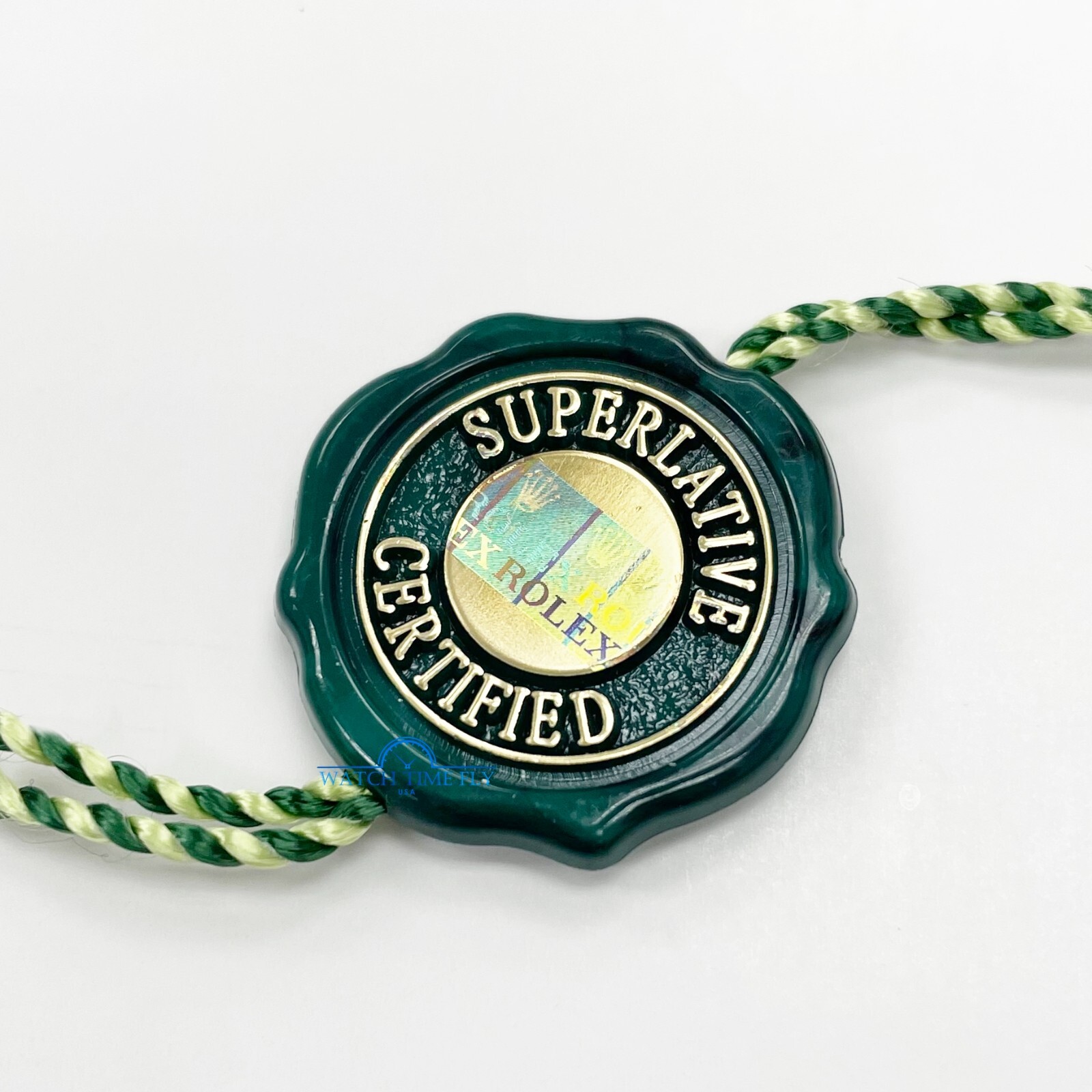 Genuine Rolex Authentic Hologram Green Tag Hang Tag Chronometer