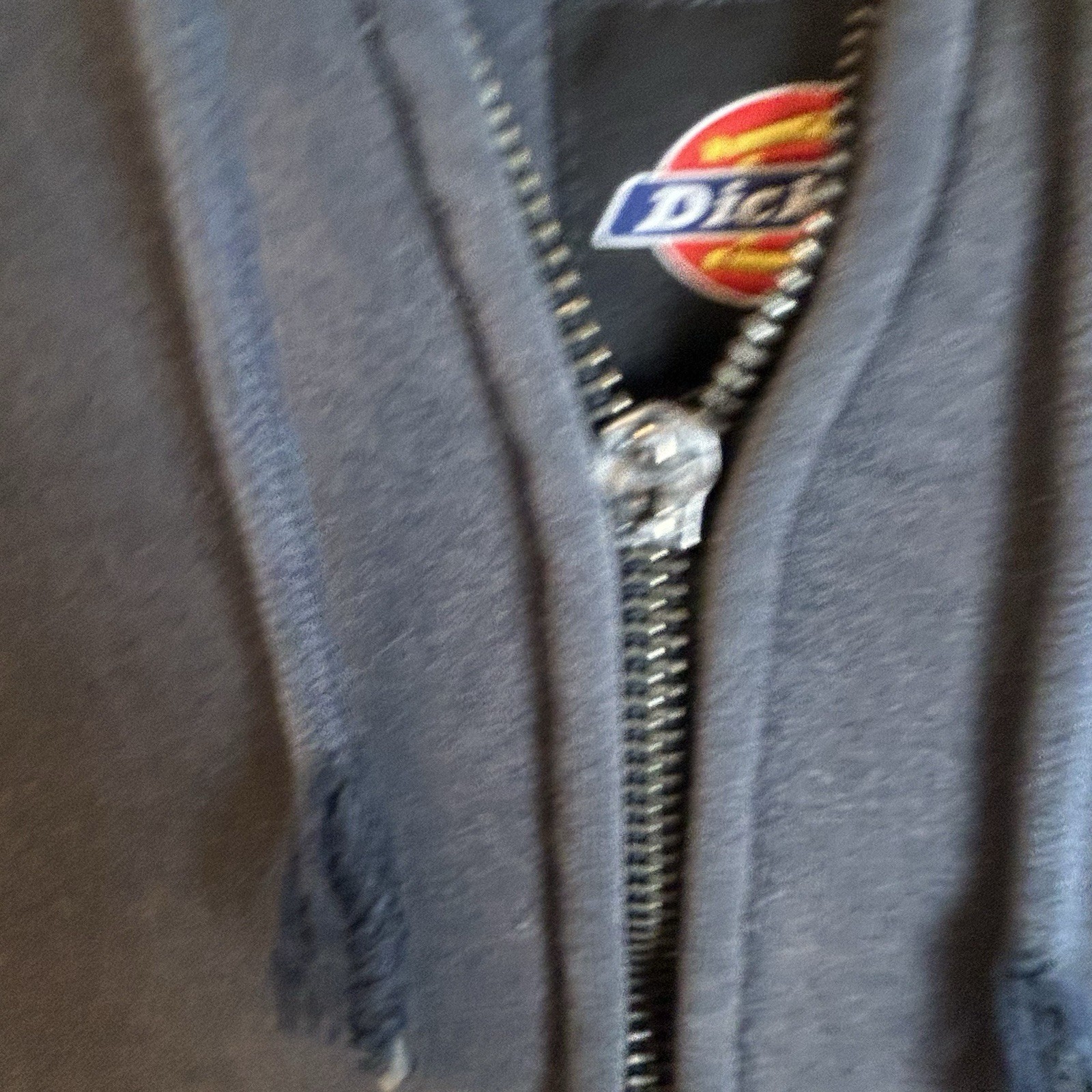 VTG Dickies Mens Full Zip Hooded Quilted Faded Workwear Hoodie Size M Distressed