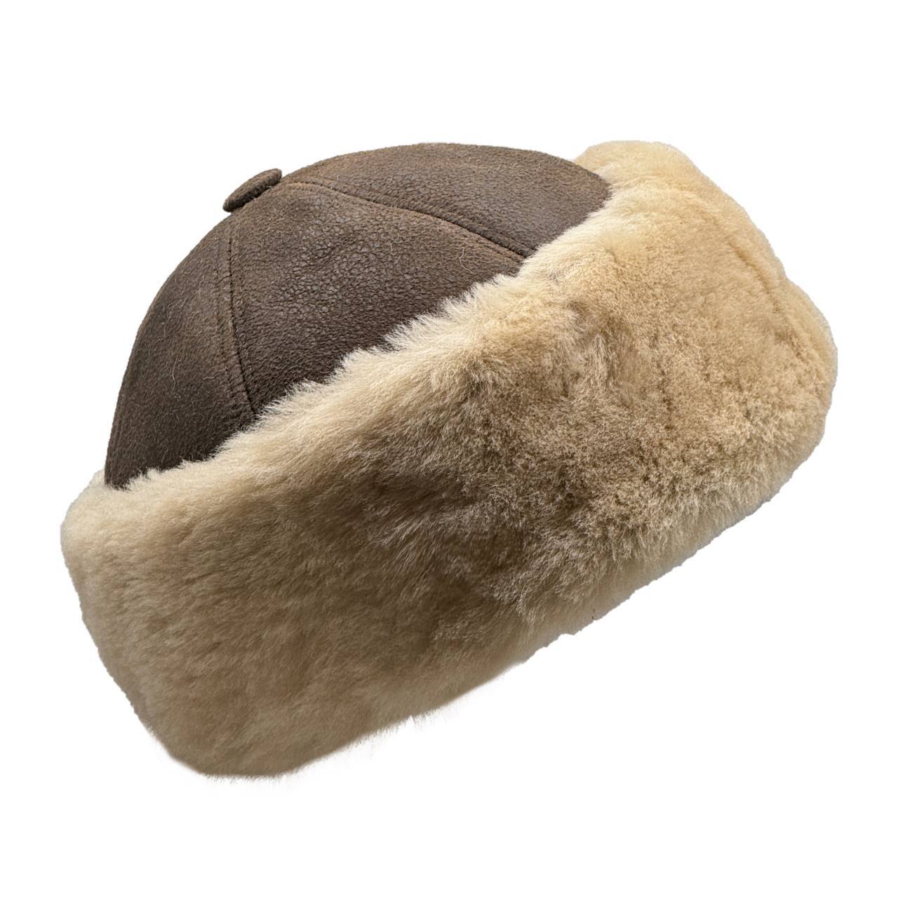 Real Shearling Sheepskin Winter Hat | Fur Beanie Leather Skull Hat