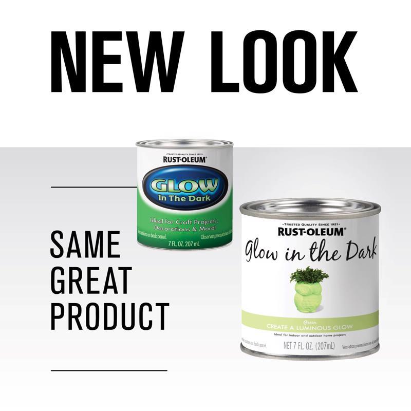 Rust-Oleum 214945 Glow in the Dark Brush-On Paint 7oz Green – Fast Drying