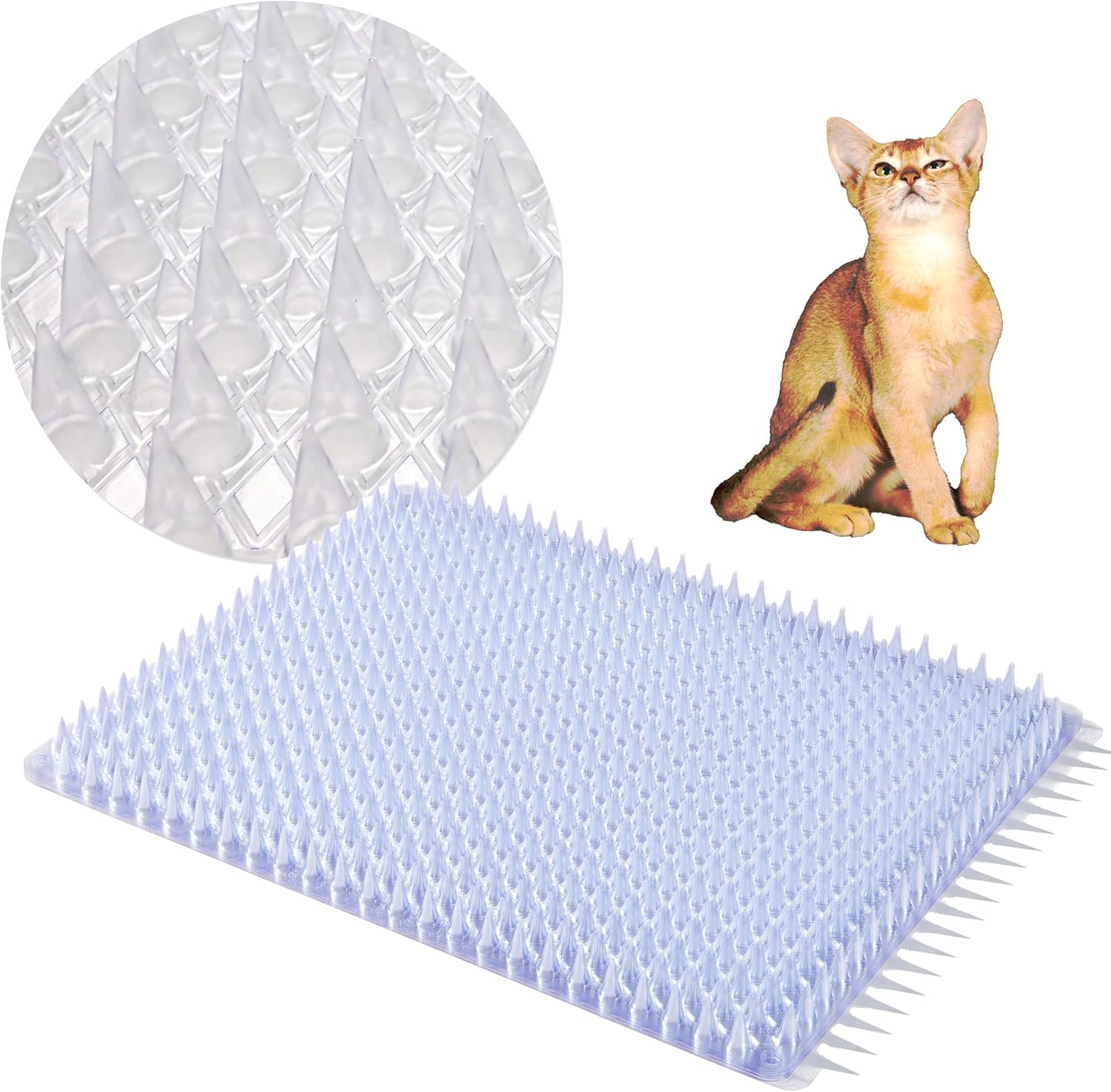 12 Pack Scat Mat for Cats – 16 X 13 Inch Cat Spike Mat with 1 Inch Spikes