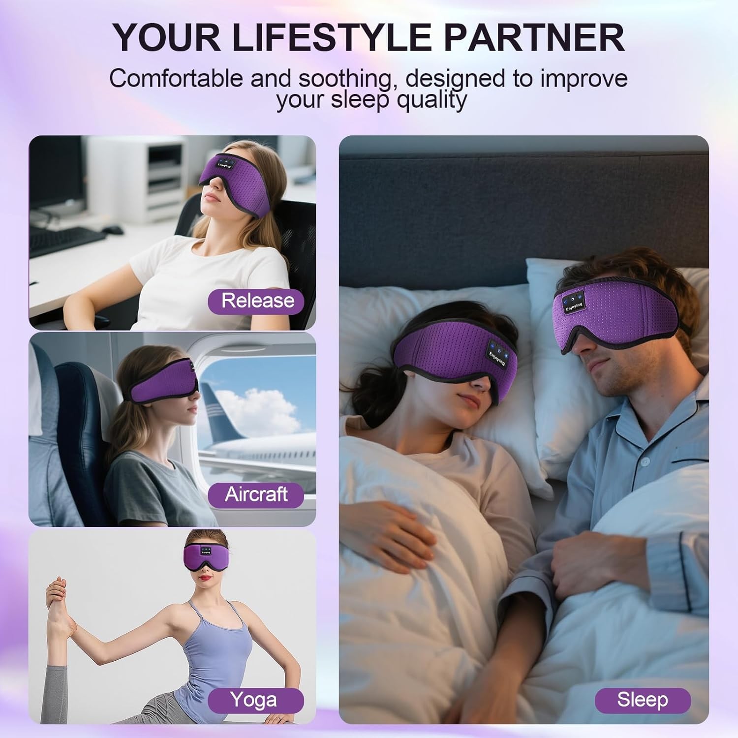 Sleep Headphones, Sleep Mask Bluetooth Wireless Music Eye Mask, Sleeping Mask