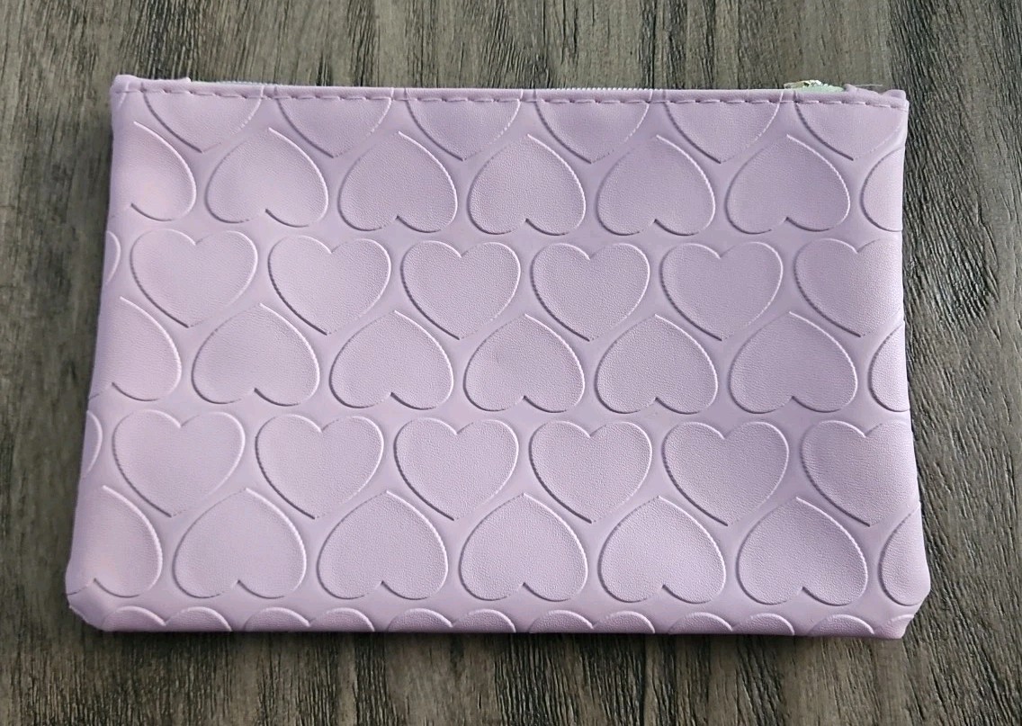 Makeup Bag Cute Pink Hearts Ipsy Brand New Gift Girls Women Travel Heart Storage