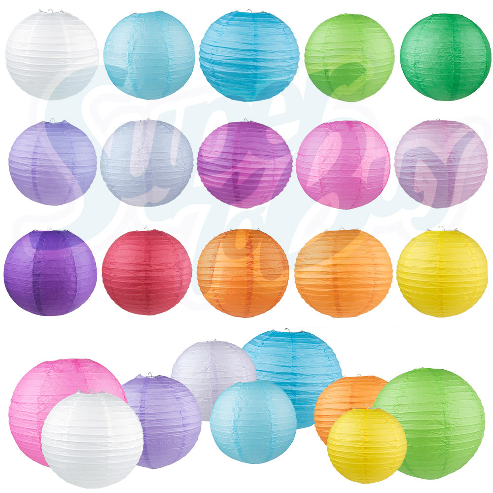 5/10 Pack of 8" 10" 12" 14" 16" Paper Lantern Chinese Decoration Wedding Party