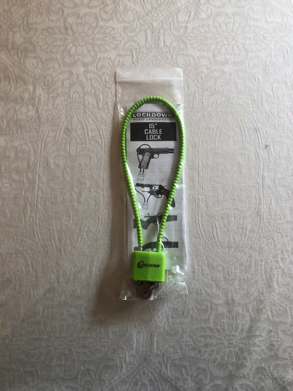 Firearm Handgun Rifle Shotgun Gun Cable Lock 15" Lockdown Brand New 2 Locks