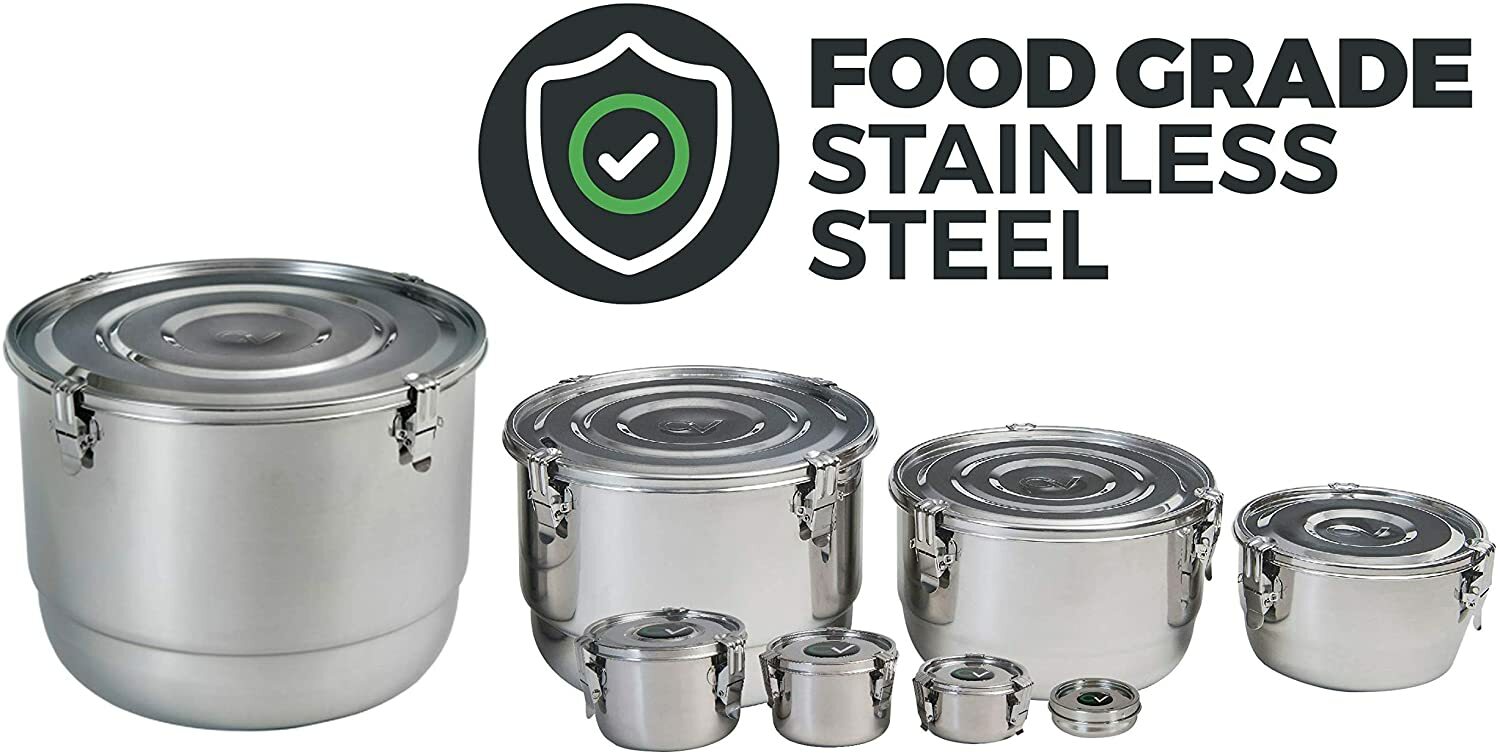 CVault 4-LITER Humidity Control Airtight Stash Metal Container + Humidipack