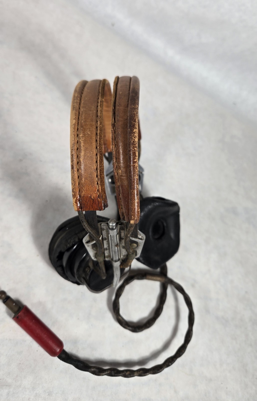 WWII USAAF AAF Pilot ANB-H-1 Receiver Headset HB-7 BEST Mfg Co. NOT TESTED