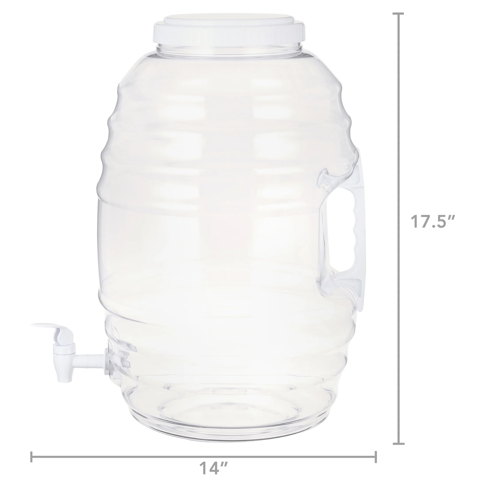 5 Gallon Vitrolero White Beverage Dispenser