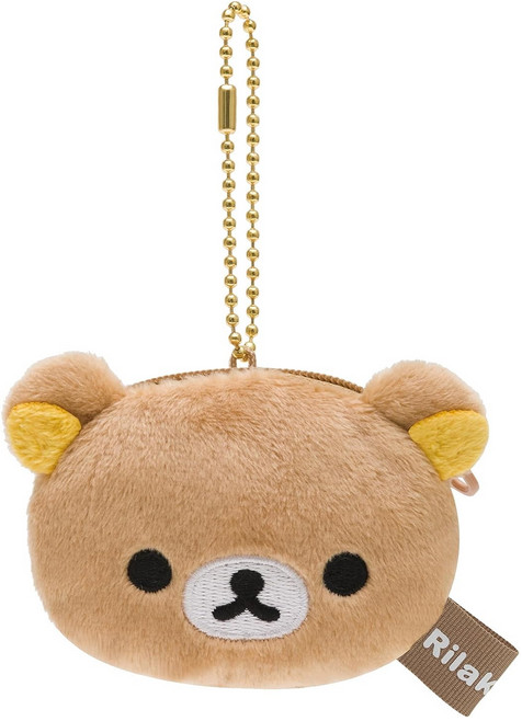 2 Packs- Key Fob keychain Charm Rilakkuma Brown Bear Bag Holder Coin Pouch Purse
