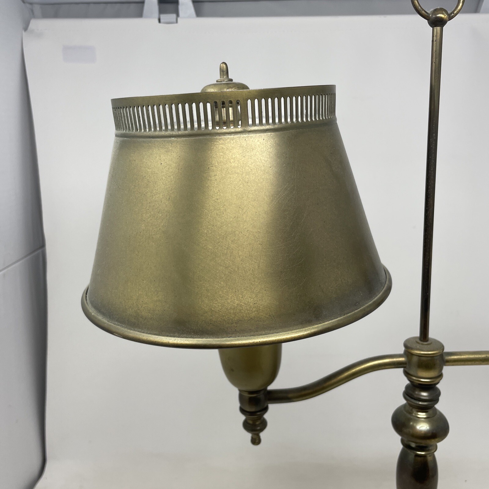 Vintage Mid-Century Modern Metal Student Table Desk Lamp Hollywood Regency