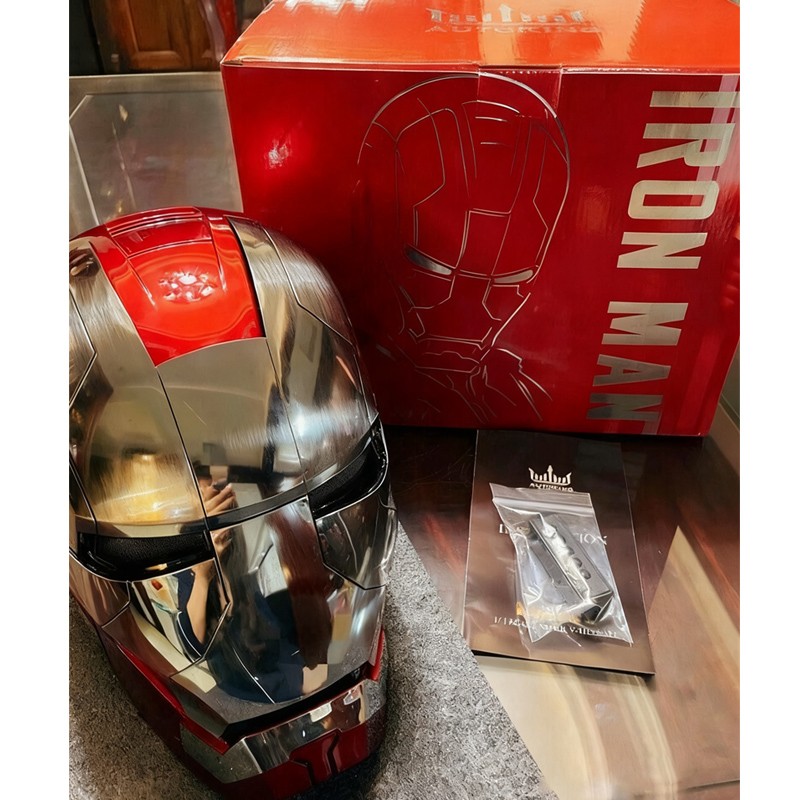 Iron Man 1:1 MK5 Jarvis Deformable Voice Control Wearable Helmet Christmas Mask
