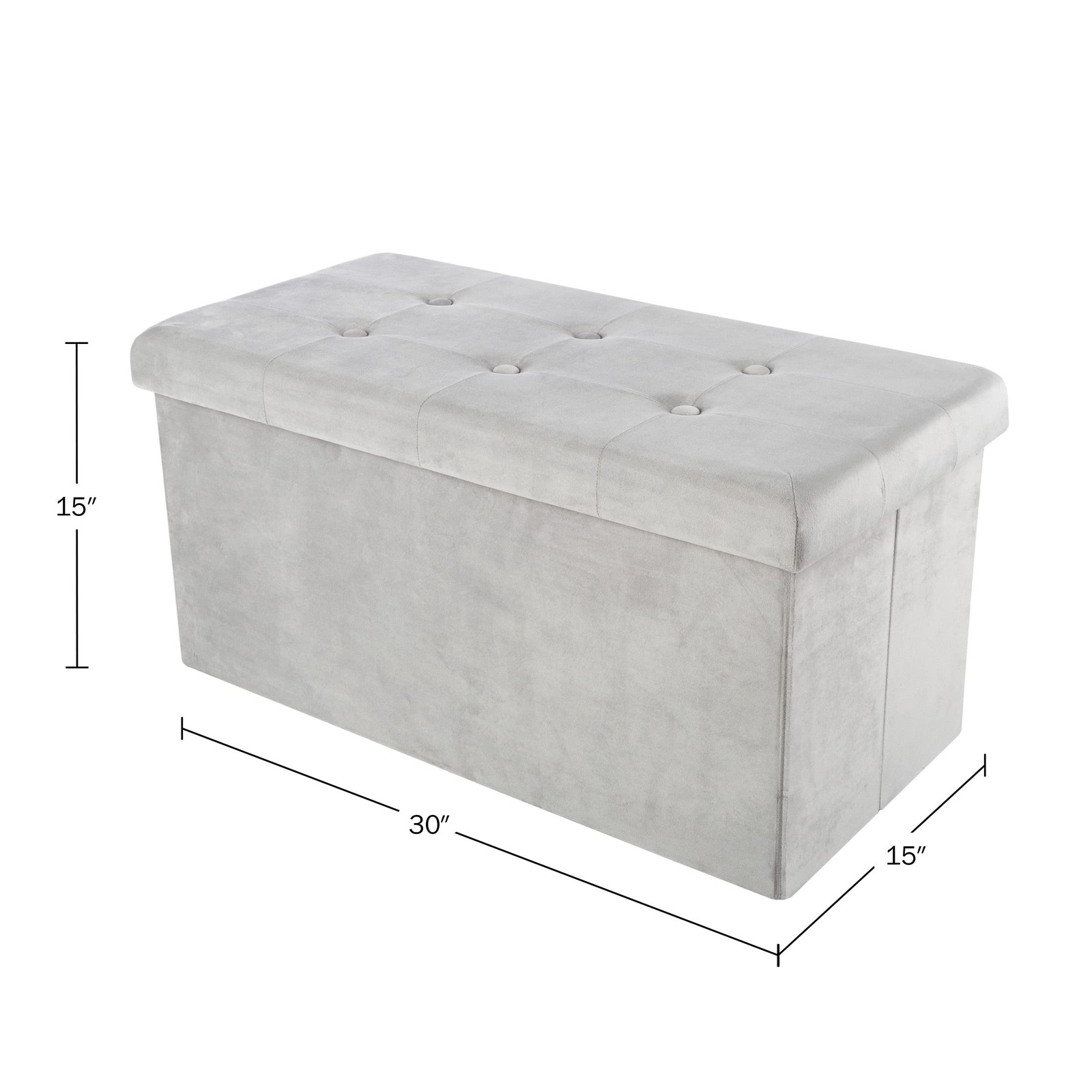 Storage Ottoman - Velvet Tufted Footrest, Linen Chest, or Bench Organizer wit...