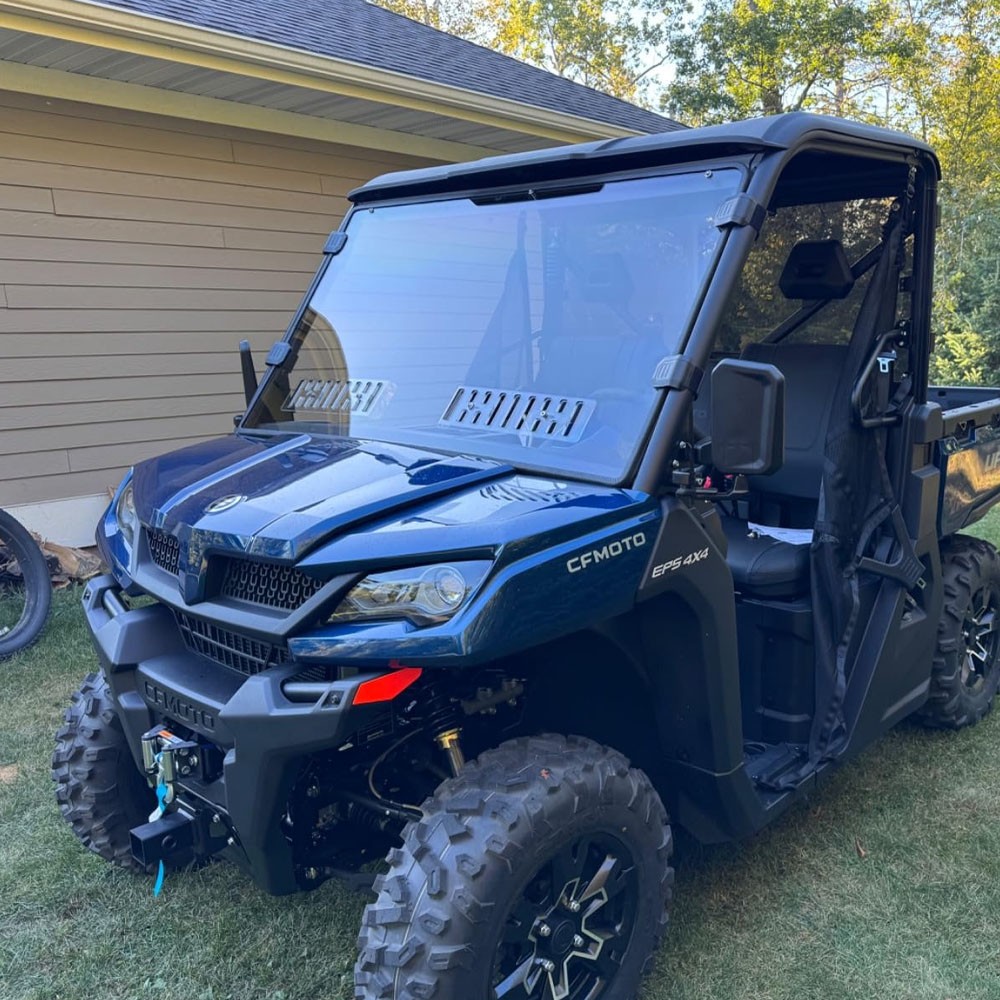 UTV Full Windshield 2-In-1 Vented Window for 2019-2026 CFMOTO UFORCE 1000/1000