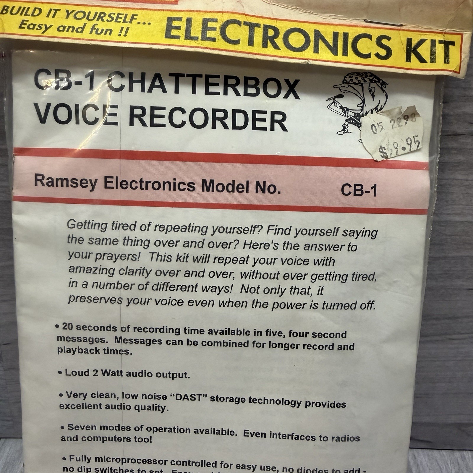 Vintage Ramsey Electronics CB-1 Chatterbox Voice Recorder Kit Sealed USA Made