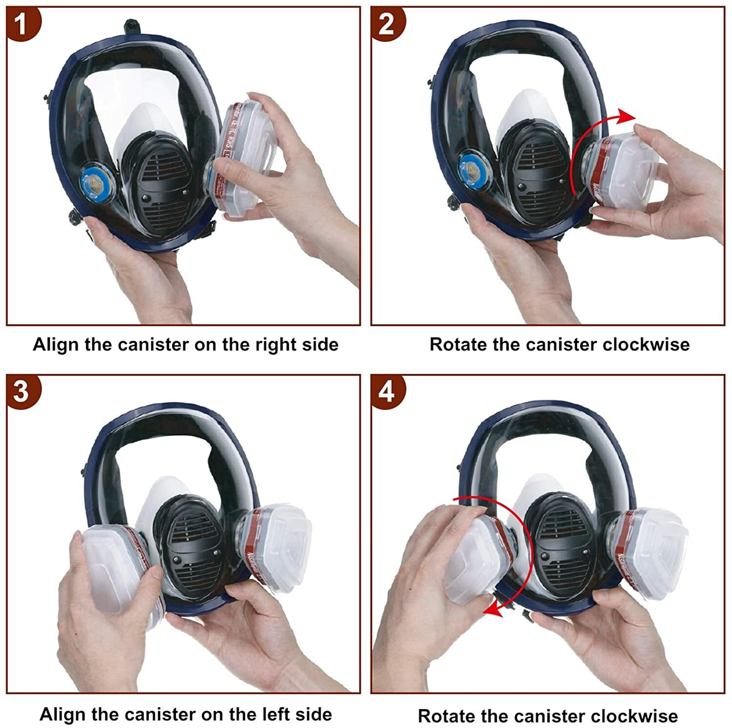 Large Respirator Gas Mask 15 in 1 Full Face Spraying Painting For 6800 Facepiece