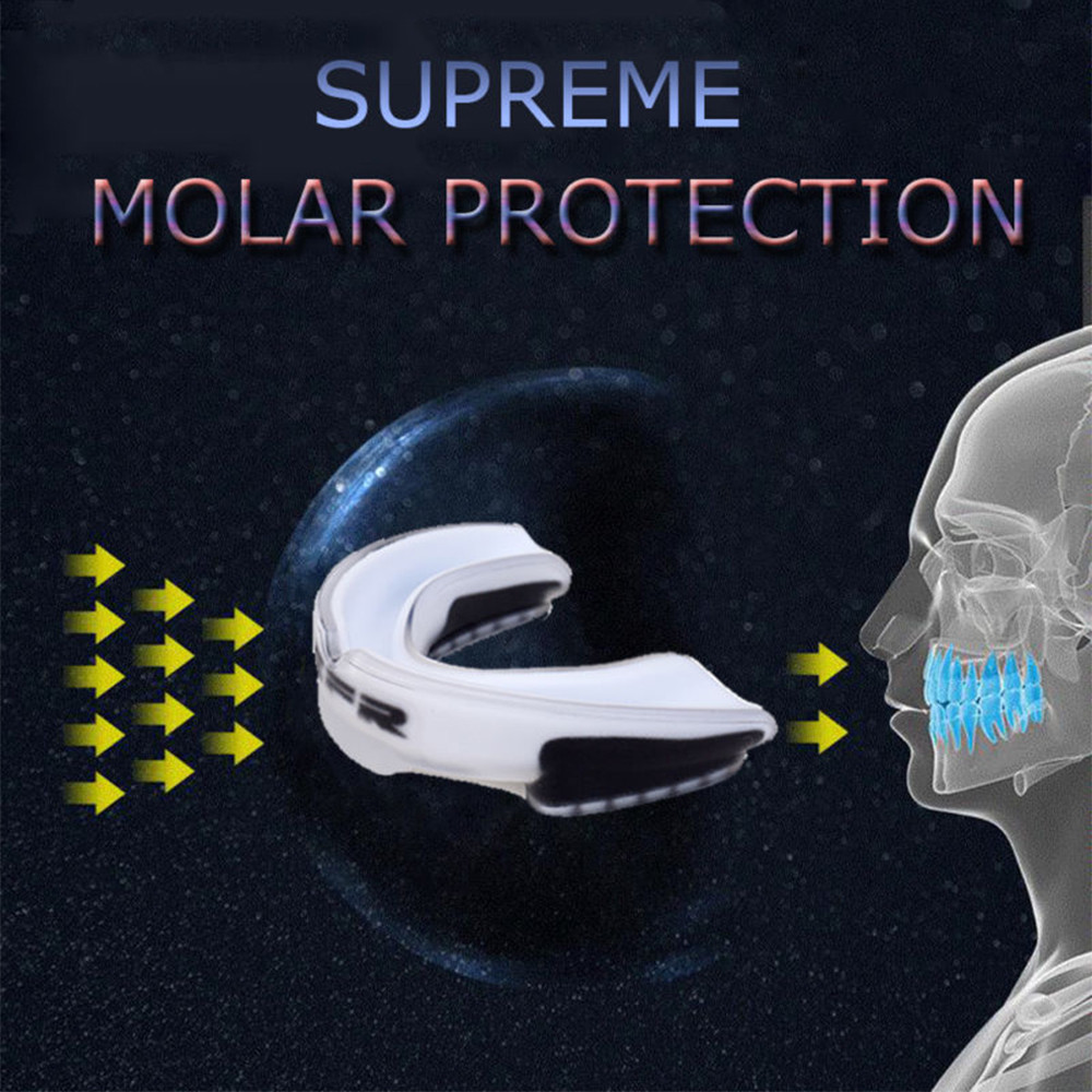 New Gel Gum Shield Case Mouth Guard Boxing MMA Junior Adult Rugby Mouthpiece HG