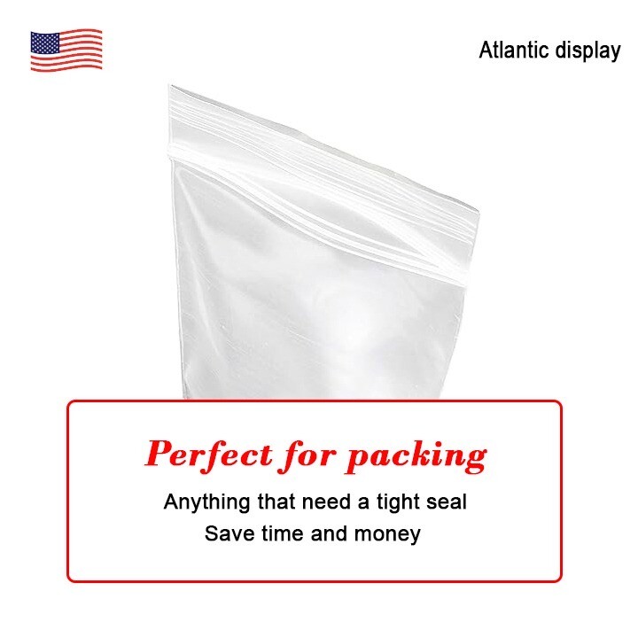 Clear Zip Seal Plastic Bags Jewelry Zipper Top Lock Reclosable Baggies 2ML