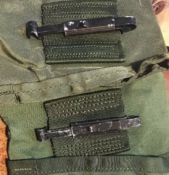Lot of 2 Army USMC FIRST AID / COMPASS POUCH CARRIER CASE w/ Alice Clip Military