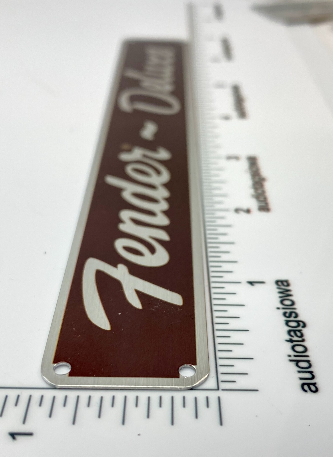 Fender Deluxe Tweed Brown Amplifier Badge Custom Made Aluminum