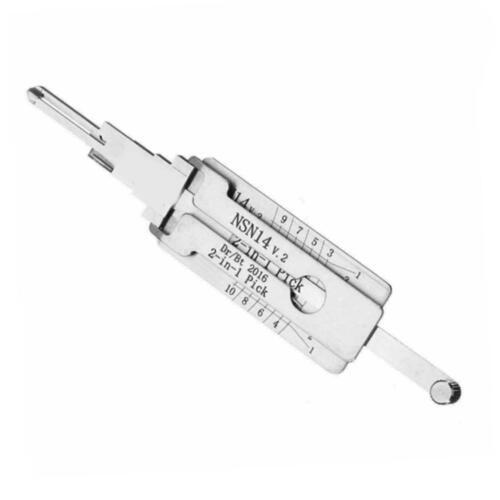 Key Decoder 2 In 1 Stainless Steel Key Pick Up Hook Tool For Repair Maintenance