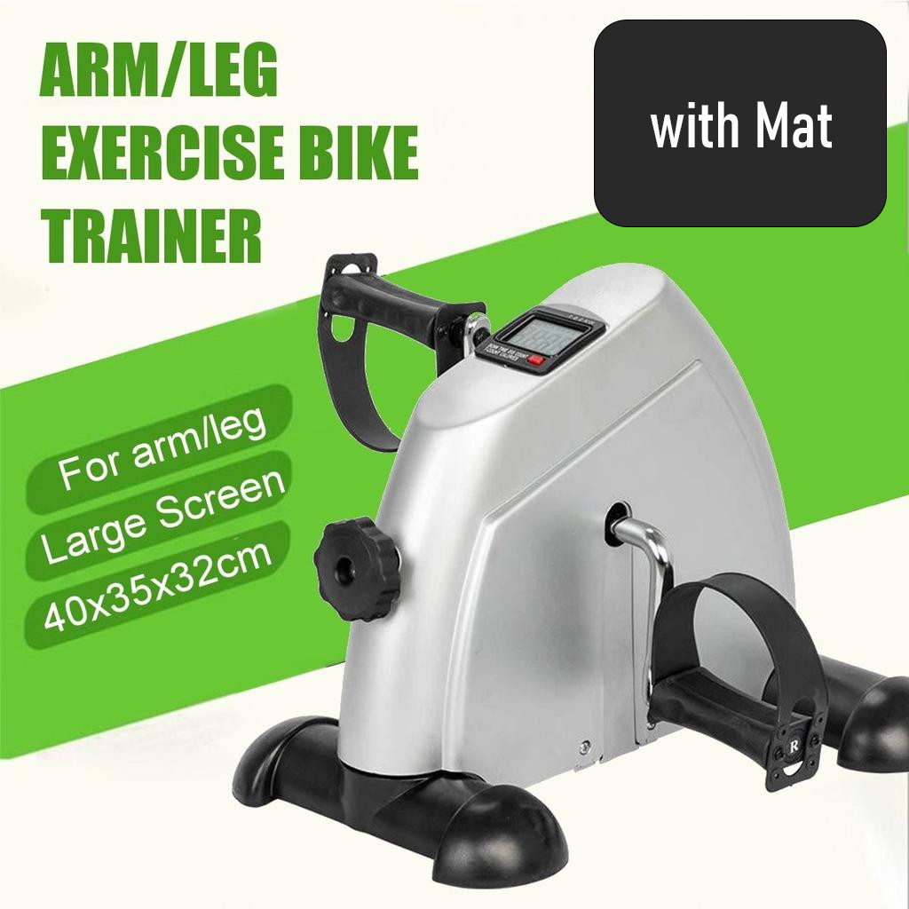 Portable Mini Cycle Bike Foot Pedal Exercise Machine Arm Leg Recovery Peddle US