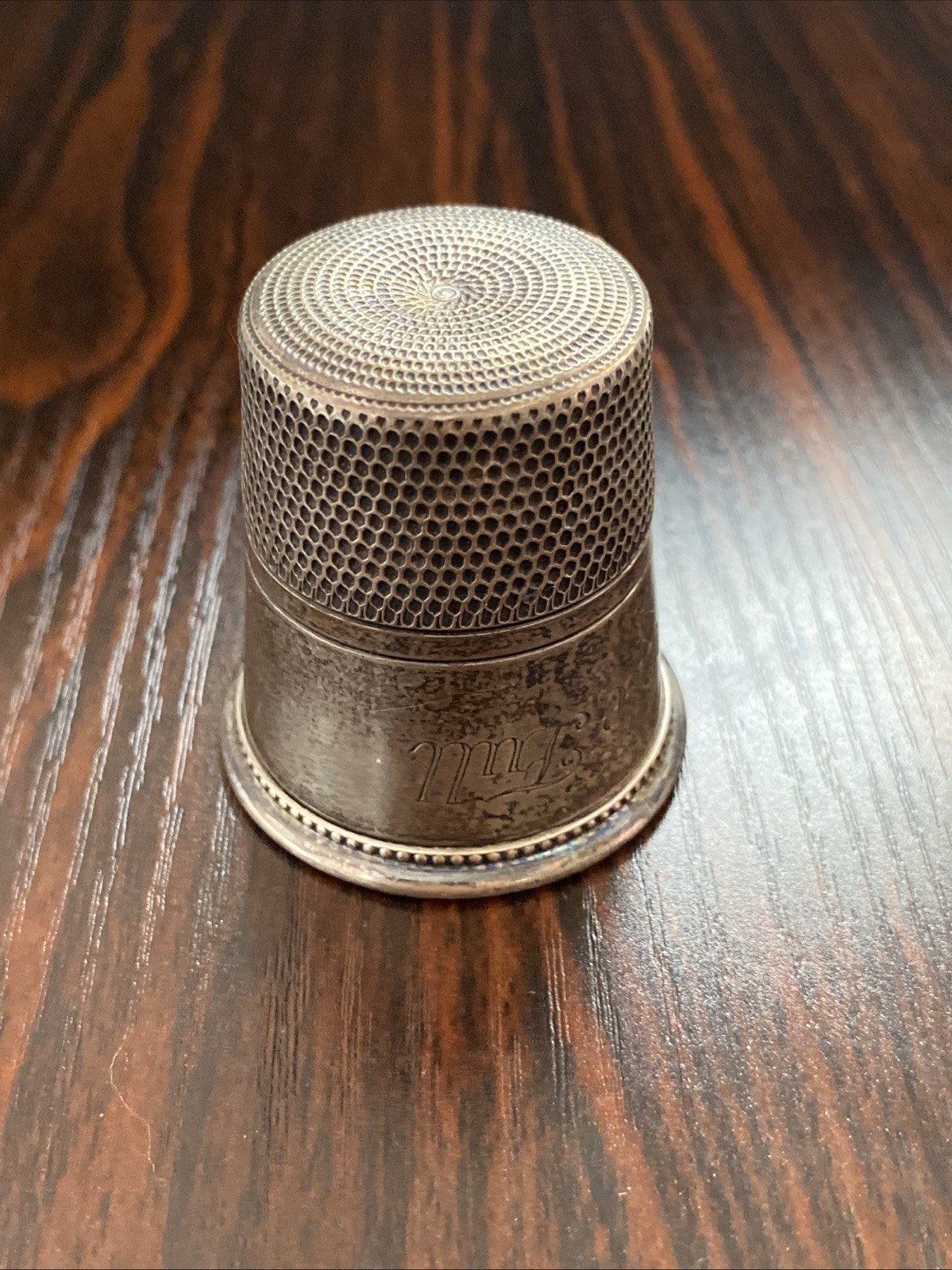 Vintage Sterling "ONLY A THIMBLE FULL" Jigger/Shot Glass 45 Grams