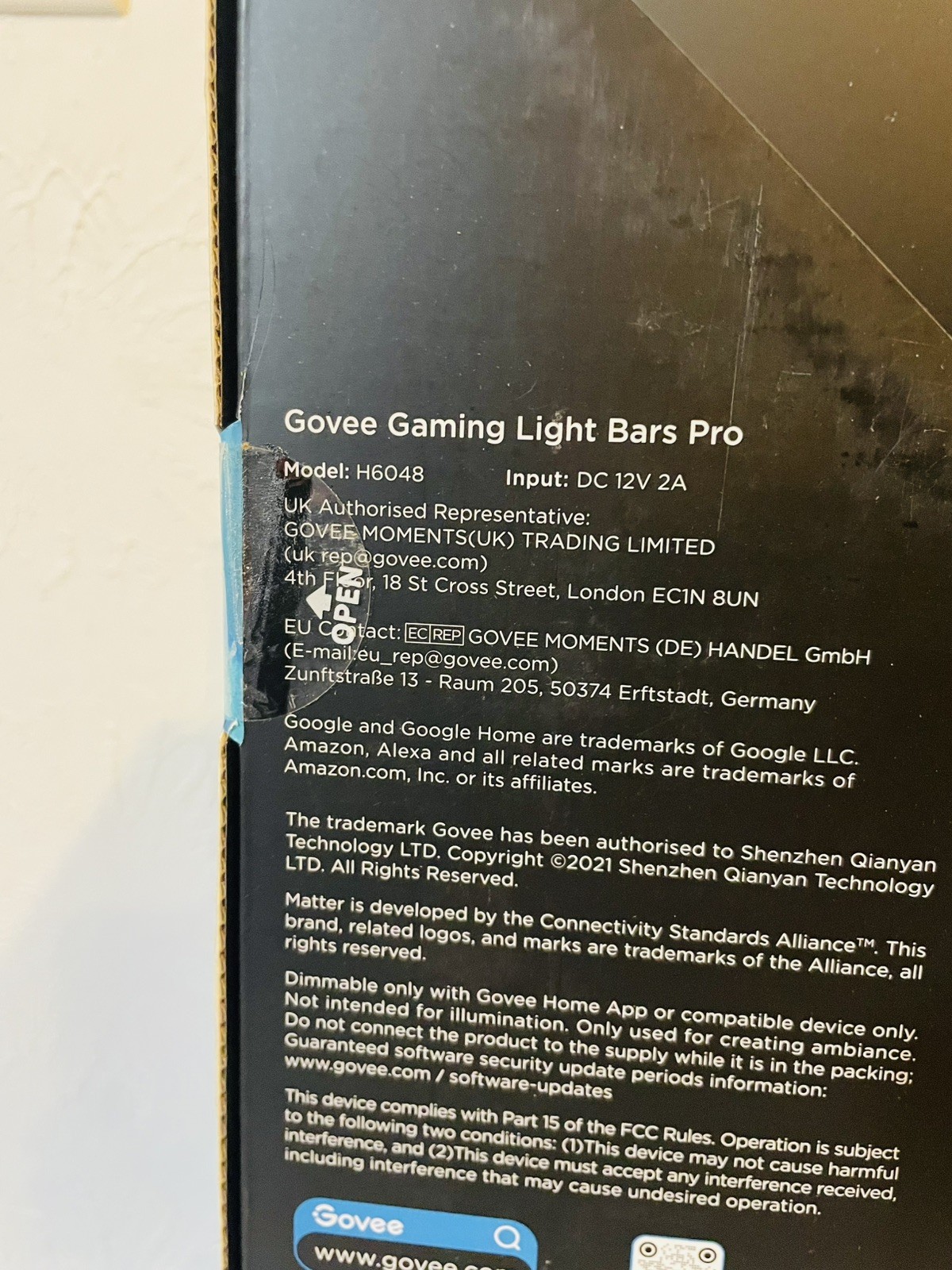 GOVEE H6048 Gaming Light Bars Pro Upgraded 16-Inch Smart RGBIC Light Bars