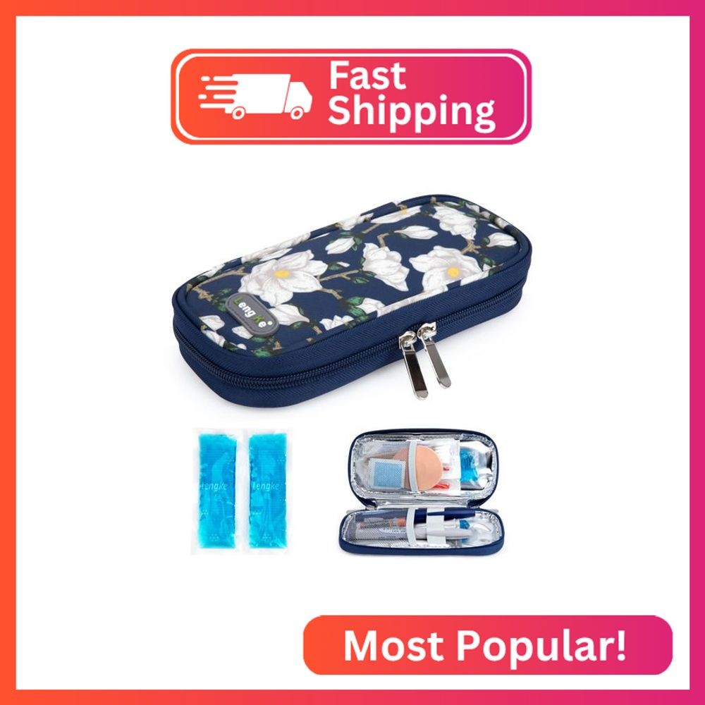 YOUSHARES Insulin Cooler Travel Case, Diabetic Travel Case TSA Approved with 2 I