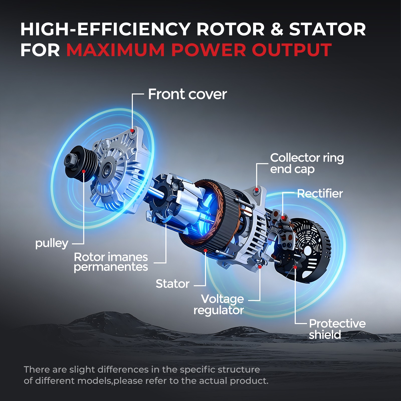 11120 Alternator For 2004-2007 Nissan Titan Armada SE LE Base INFINITI QX56 5.6L