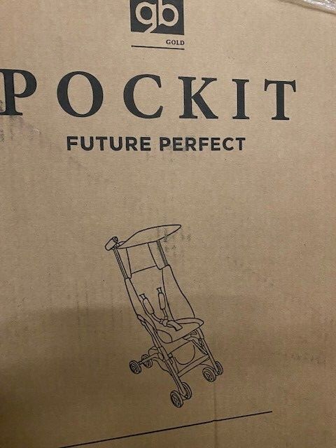 gb Pockit Lightweight Stroller with Travel Bag, Monument Black (NEW)