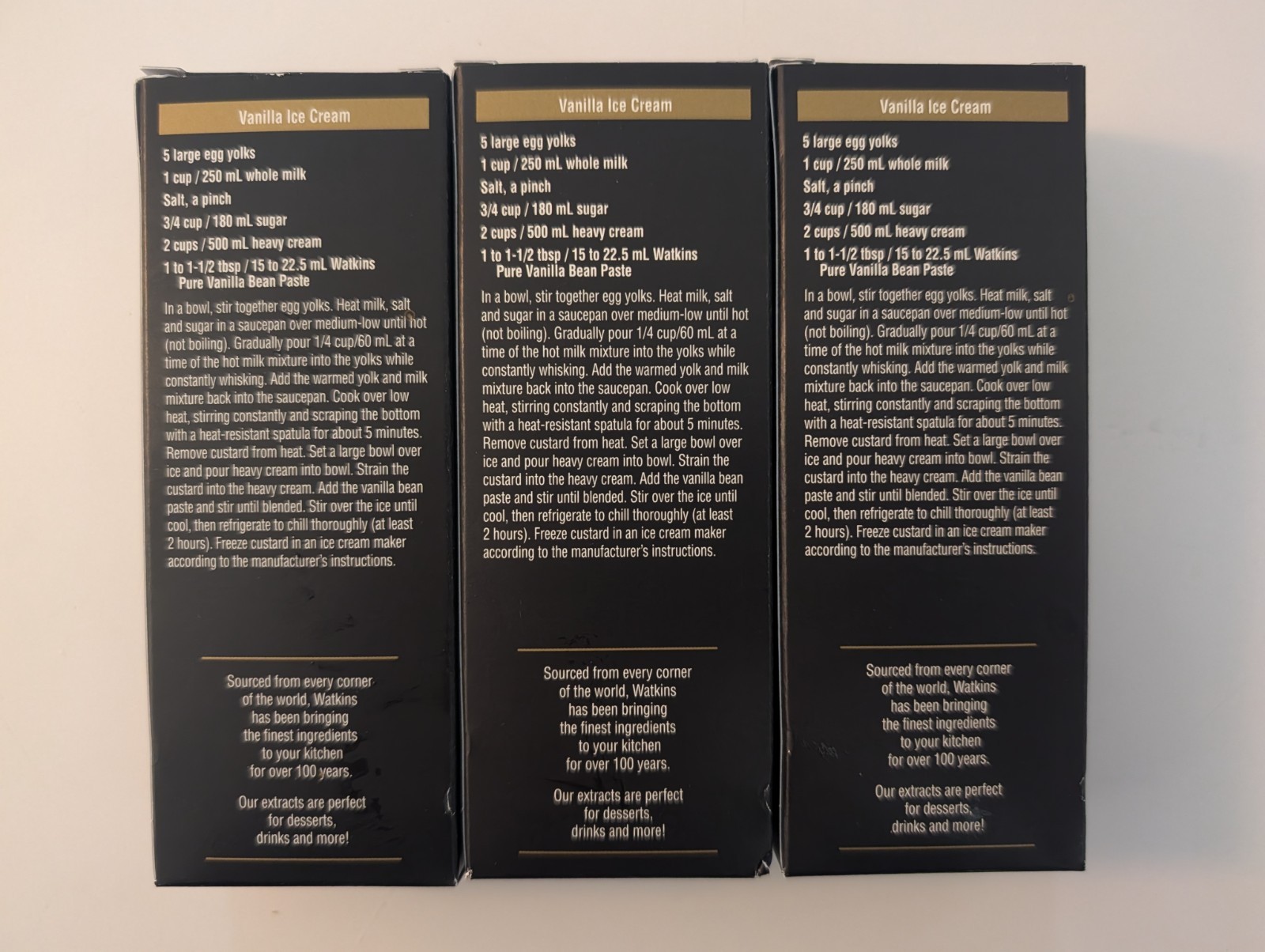 (Lot of 3) Watkins All Natural Original Gourmet Pure Vanilla Bean Paste 2oz NEW!