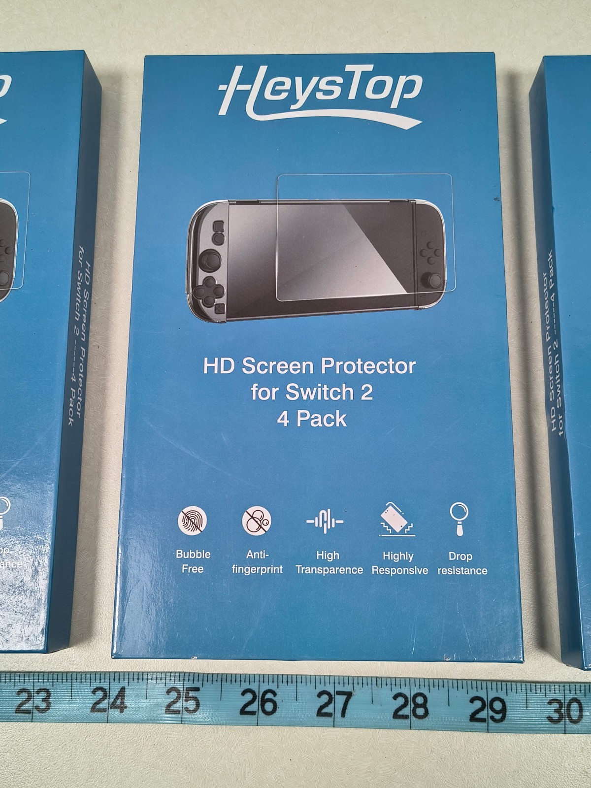 Lot of 12 (3 packages of 4) HEYSTOP HD Screen Protector for Nintendo Switch 2