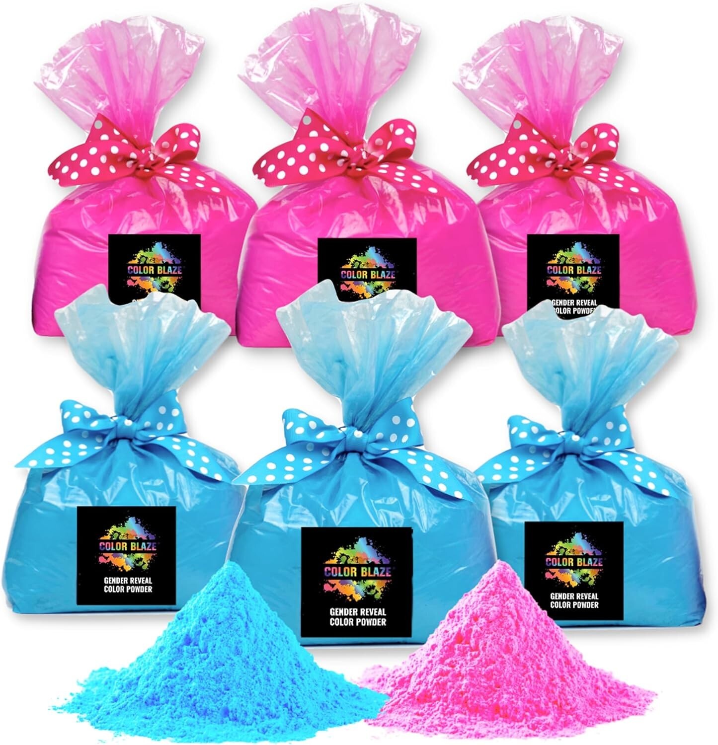 Color Blaze - 15lbs Pink & 15lbs Blue Color Powder Gender Reveal Baby Girl Holi