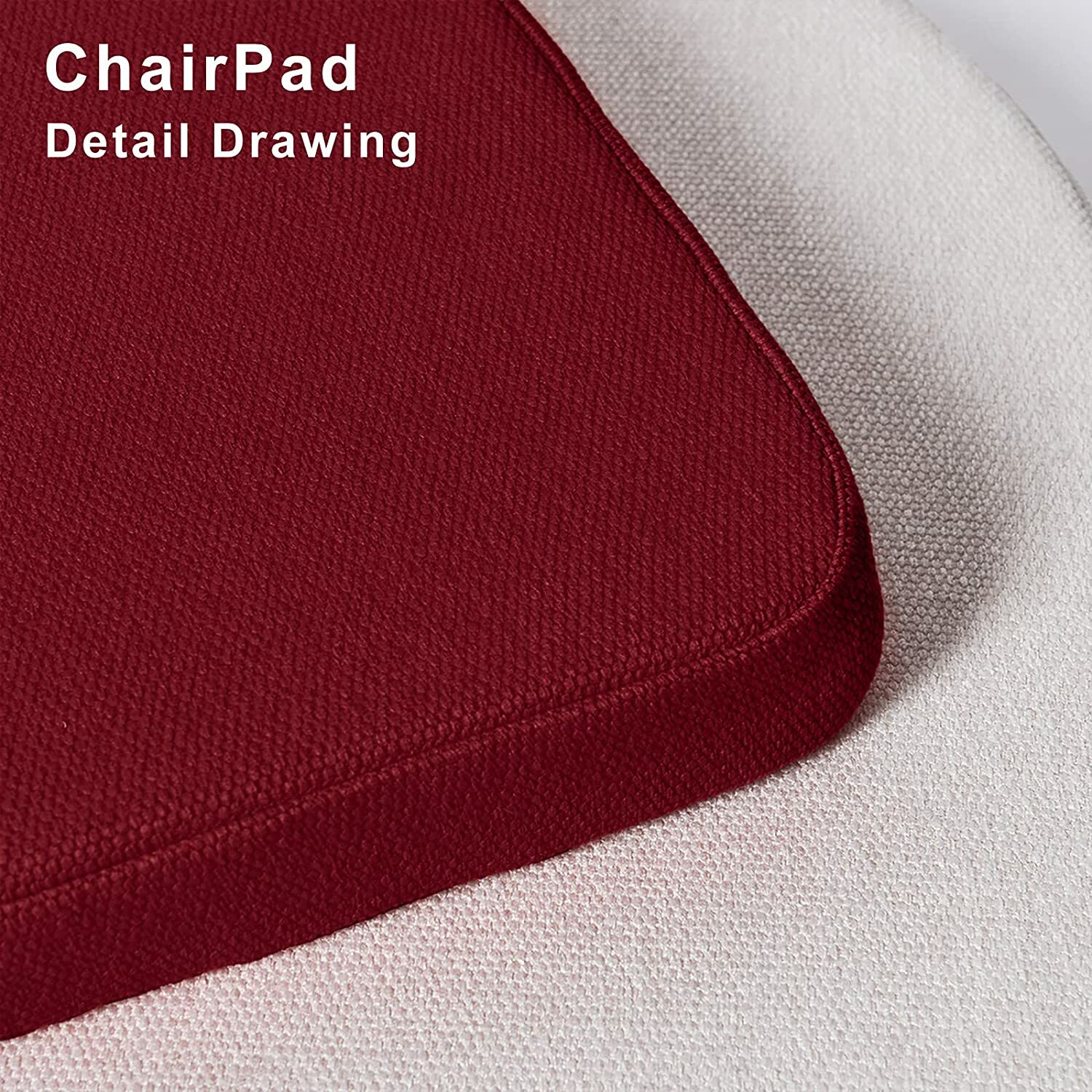 Shinnwa Chair Cushion with Ties for Dining Chairs 17*16.5" Non Slip Machine Wash