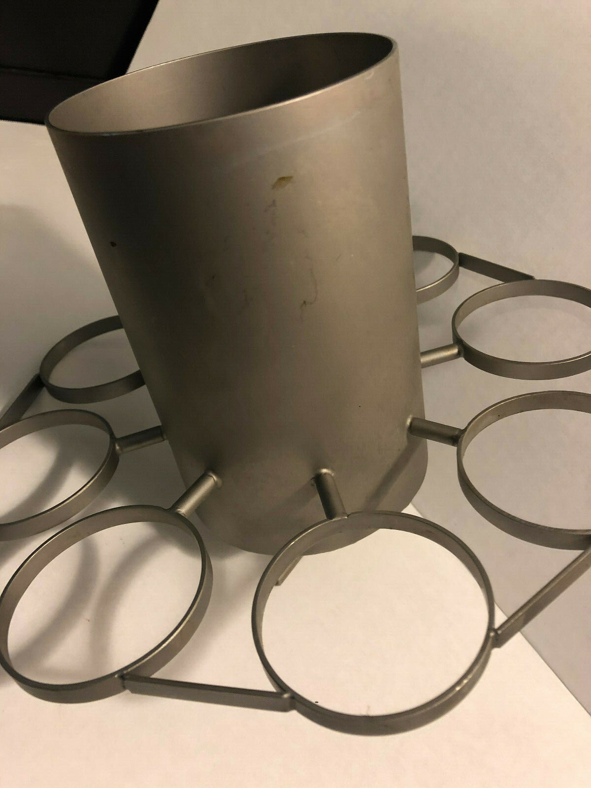 Whiskey Flight Industrial Style 8 slots metal mancave barware Bourbon Scotch