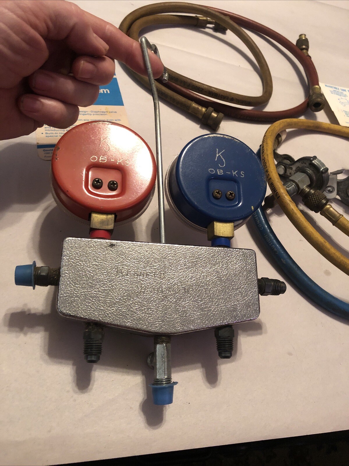 VINTAGE IMPERIAL EASTMAN REFRIGERATION SYSTEM ANALYZER WITH EXTRAS, MADE IN USA