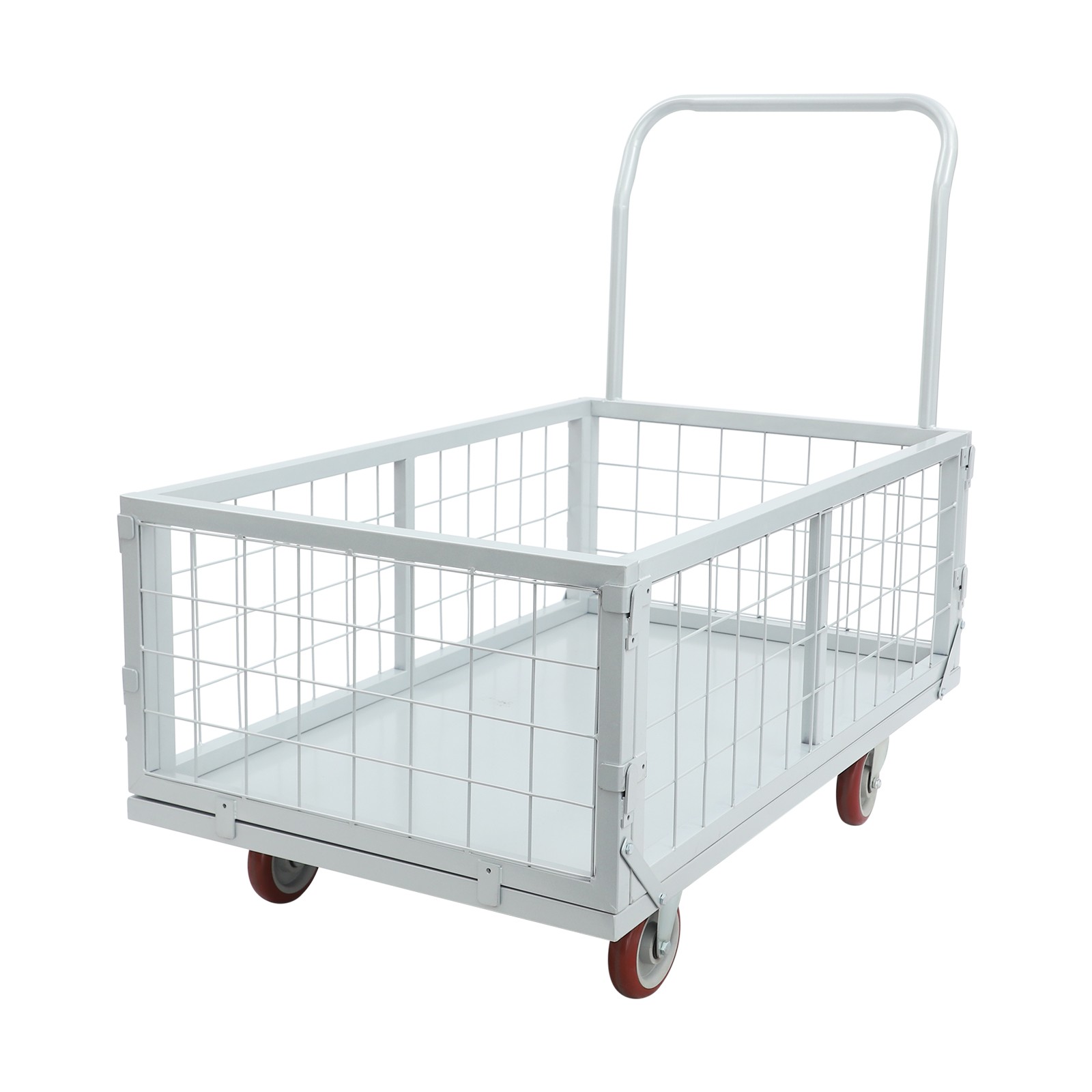 Platform Truck Cart Load 2200 lbs Metal 4-in-1 Heavy Duty Platform Push Cart NEW