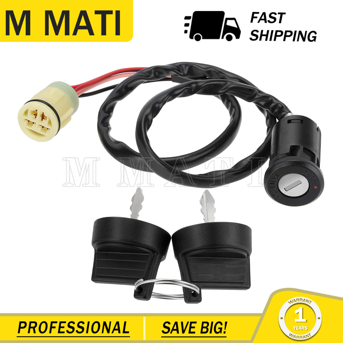 Ignition Key Switch for Honda TRX450ES TRX450S Foreman 4X4 1998 1999 2000 - 2004